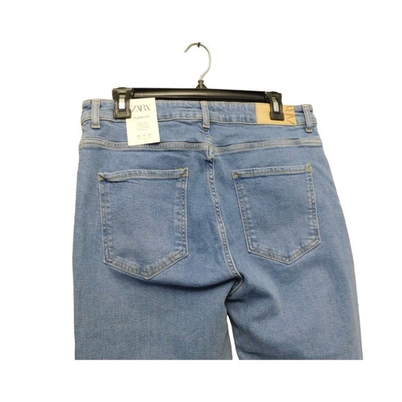 NWT Zara Size 12 Womens Flare Leg Blue Jeans #X-3-22 - Picture 7 of 13